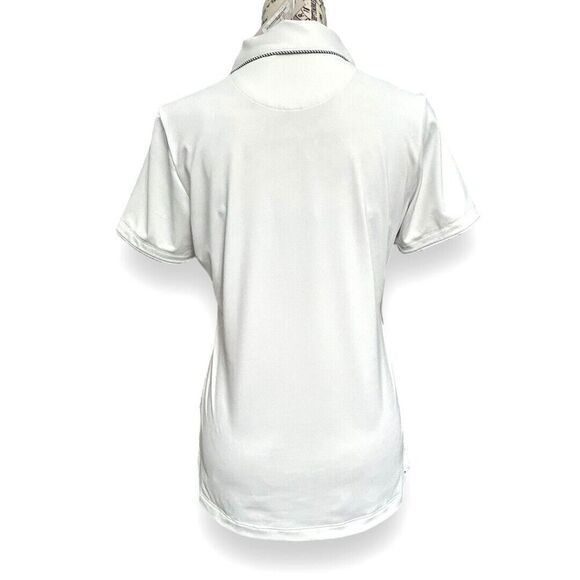 Peter Millar S White Golf Polo Shirt Olde Florida Logo Performance Stretch Top - Picture 5 of 7